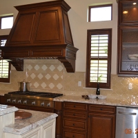 Wood Shutters In Kitchen