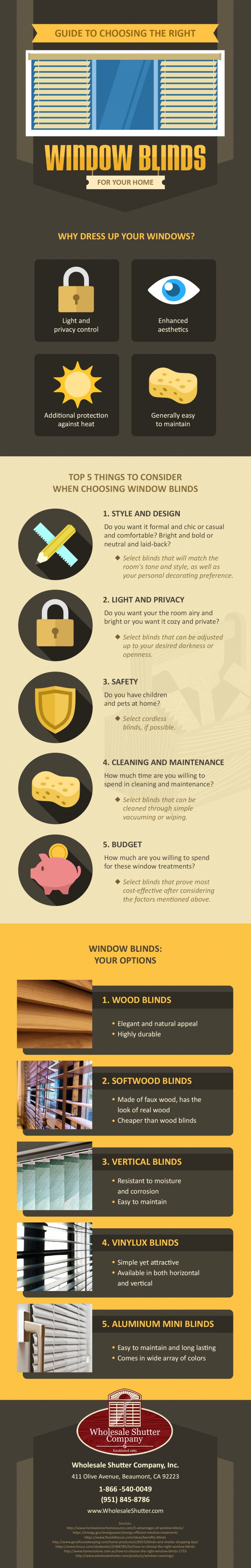 Infographics: Guide to Choosing the Right Window Blinds for Your Home